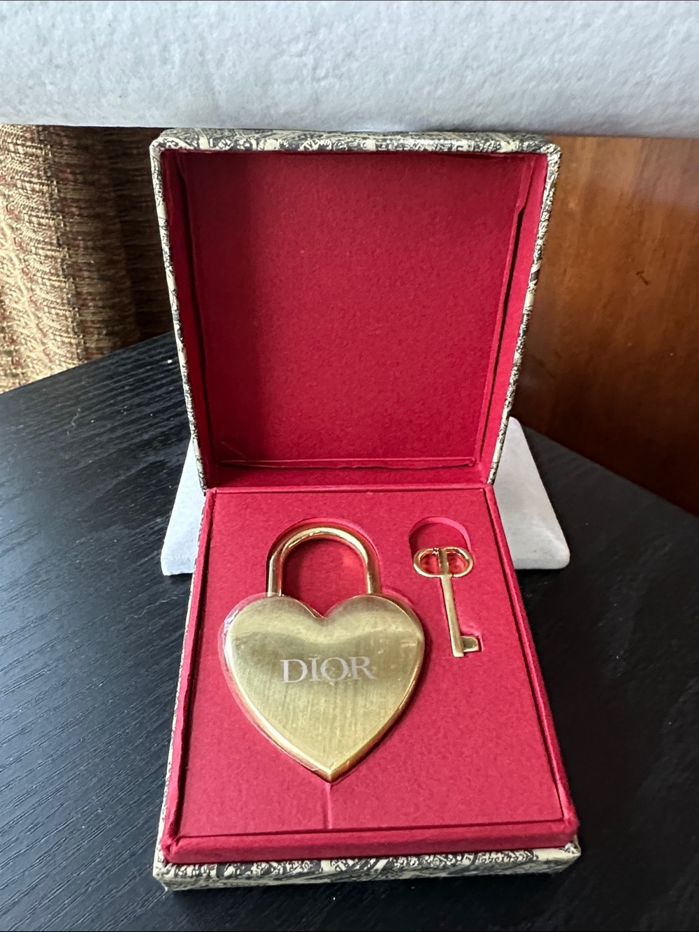 Dior Gold Heart Lock & Key - Picture 10 of 12